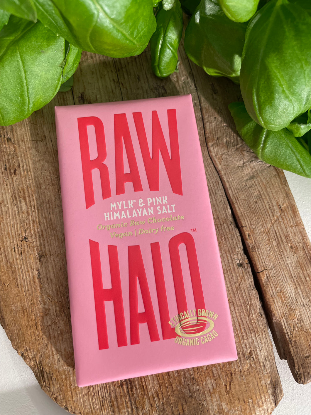 RAW HALO, lys med himalajasalt, økologisk sjokolade