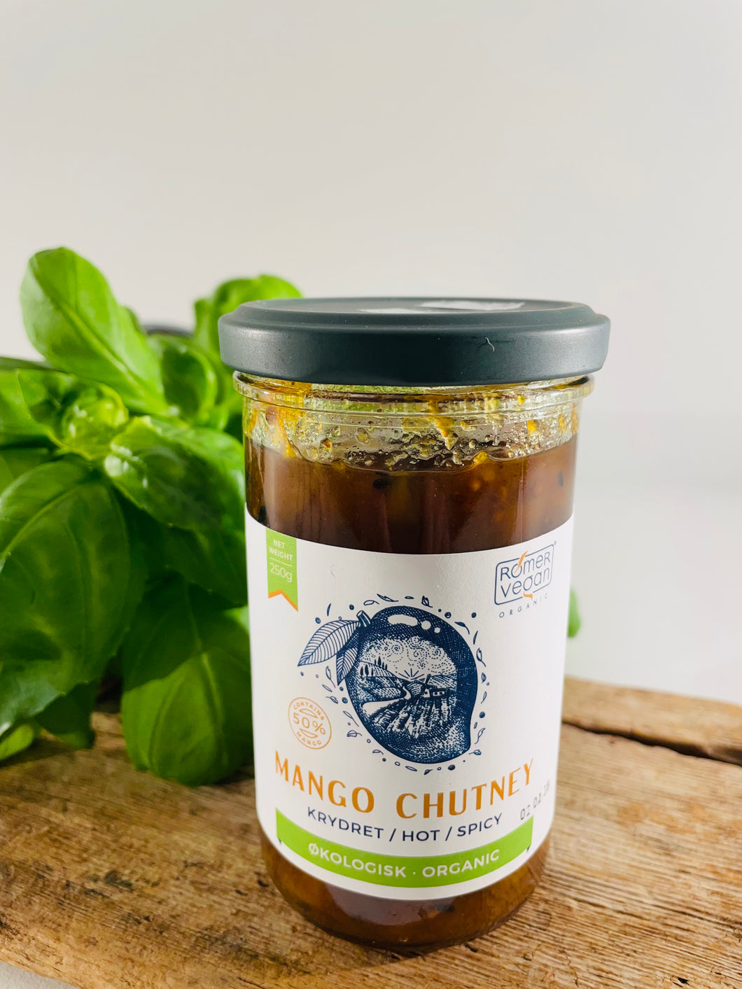 Mango chutney, krydret, hot, økologisk, Rømer