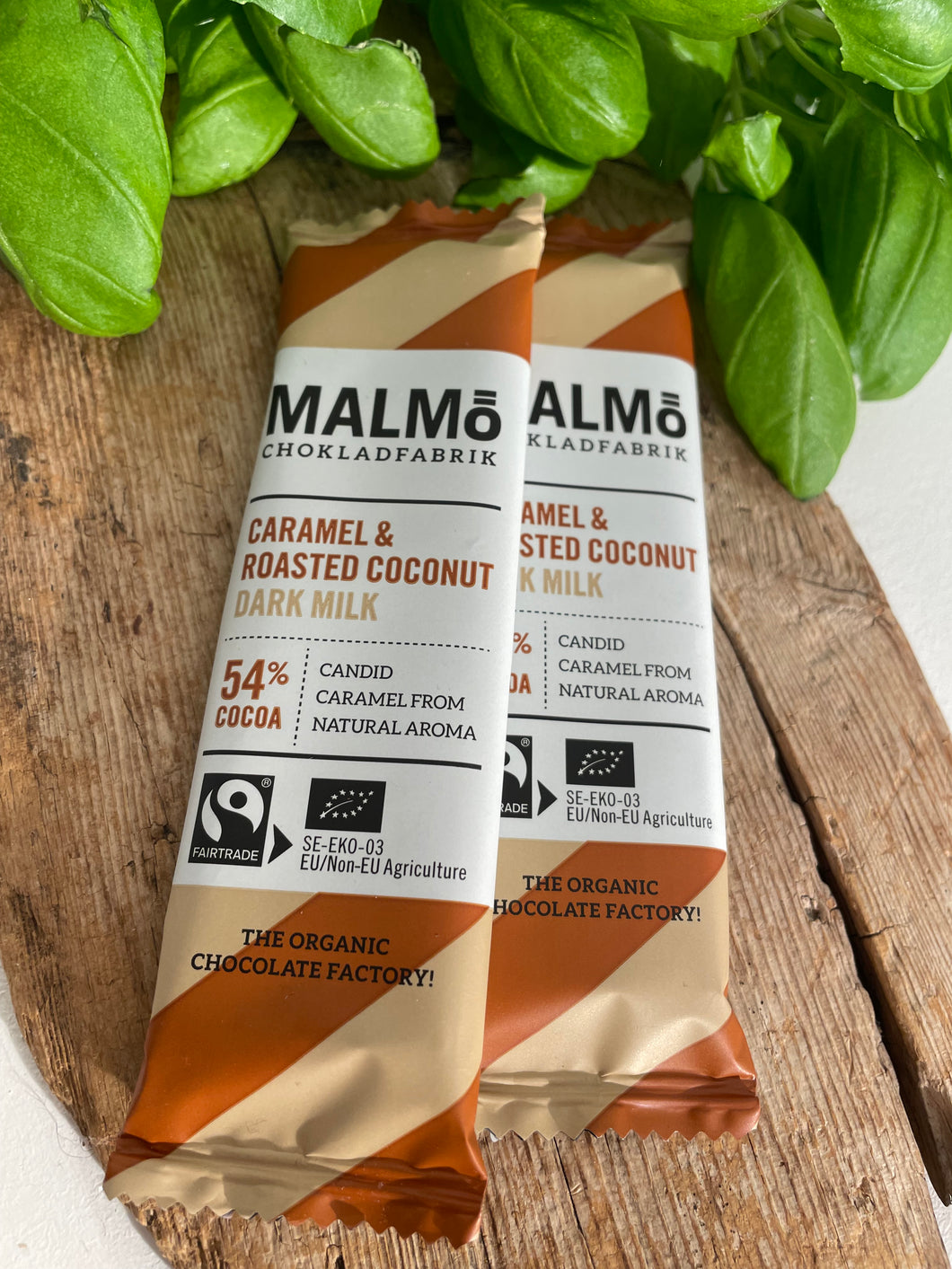 Minibar, karamell og ristet kokos sjokolade, økologisk, Malmö