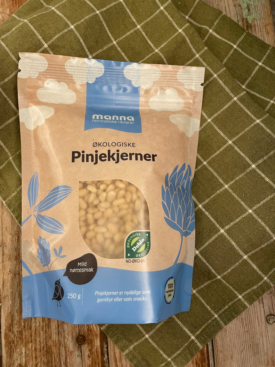 Pinjekjerner, 250g, økologisk, Manna