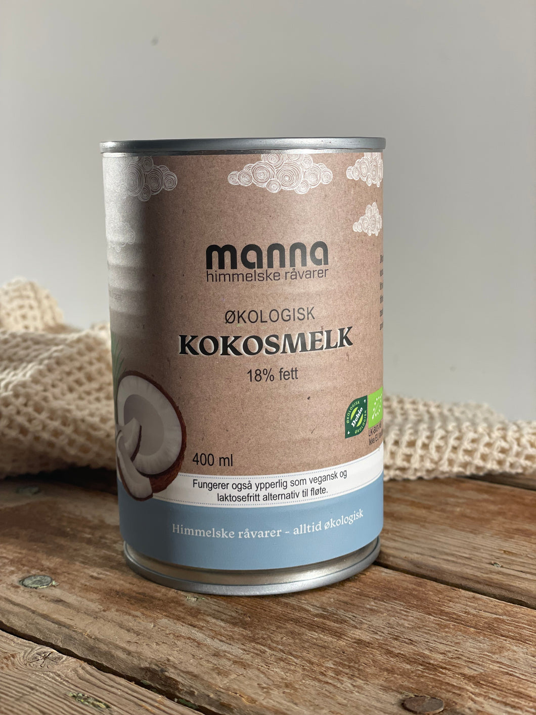 Kokosmelk, 400ml, økologisk, Manna