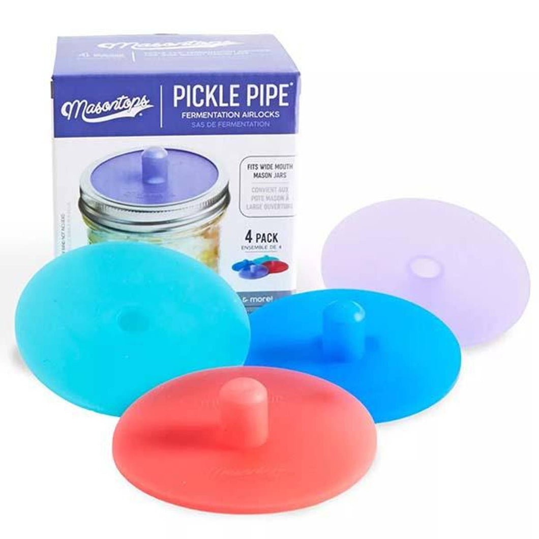 Masontops Pickle Pipe Airlock 4-pk Wide